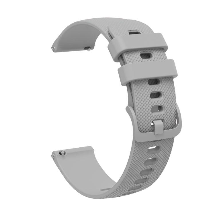 20mm Pockmarked Tonal Buckle Silicone Watch Band Strap Samsung Galaxy Watch and Huawei Watch / Samsung Galaxy Watch (Grey)