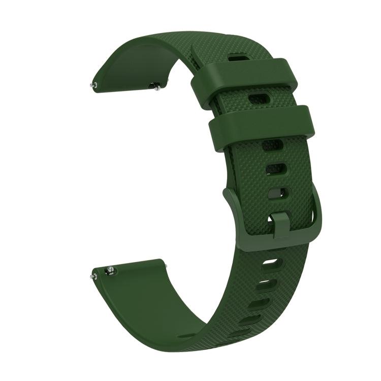 20mm Pockmarked Tonal Buckle Silicone Watch Band Strap Samsung Galaxy Watch and Huawei Watch / Samsung Galaxy Watch (Army Green)