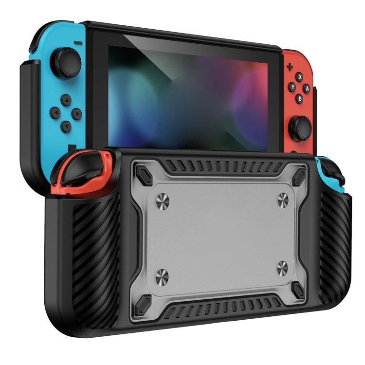 Game Handle Gamepad TPU+PC Protective Case Cover for Switch OLED (Black)