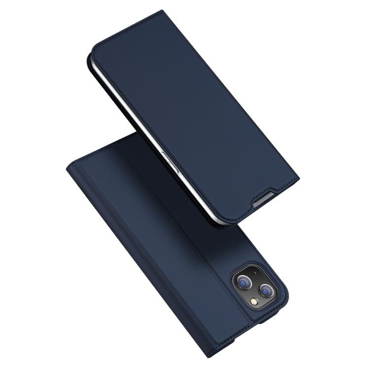 Apple iPhone 14 Plus DUX DUCIS Skin Pro Series Shockproof Horizontal Flip Leather Phone Case Cover (Dark Blue)