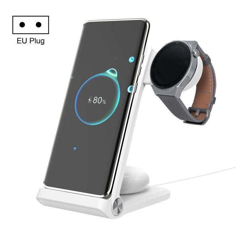 NILLKIN 3-in-1 Wireless Charger with Samsung Watch Charger, Plug Type: EU Plug (White)