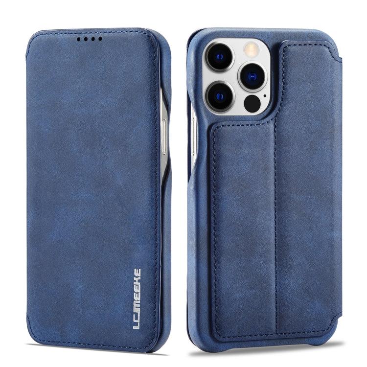 Apple iPhone 14 Pro Max LC.IMEEKE Hon Ancient Series Flip Leather Phone Case Cover  (Blue)