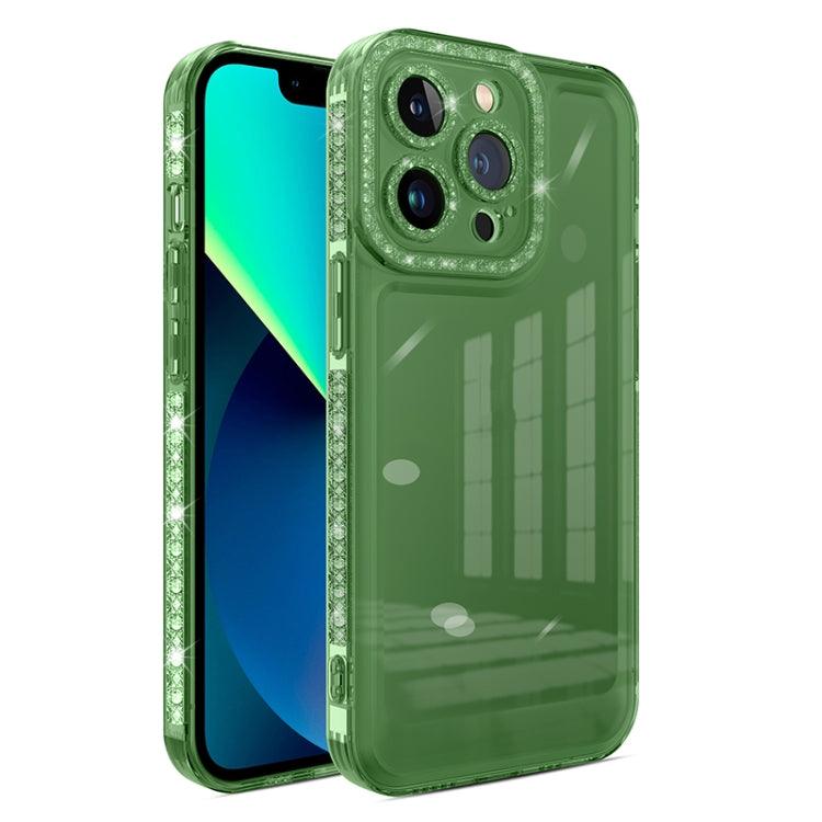 Apple iPhone 14 Shinning Diamond Space Shockproof Phone Case Cover  (Green)