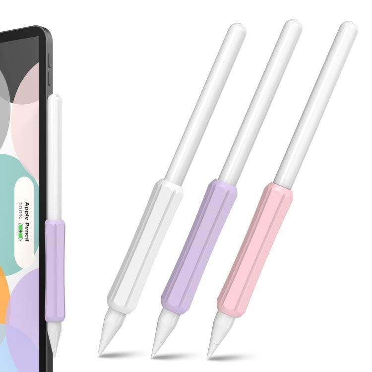 3 PCS DUX DUCIS Stoyobe Stylus Silicone Cover Grip Set For Apple Pencil 1 / 2 / Huawei M-Pencil (White + Lavender Purple + Pink)