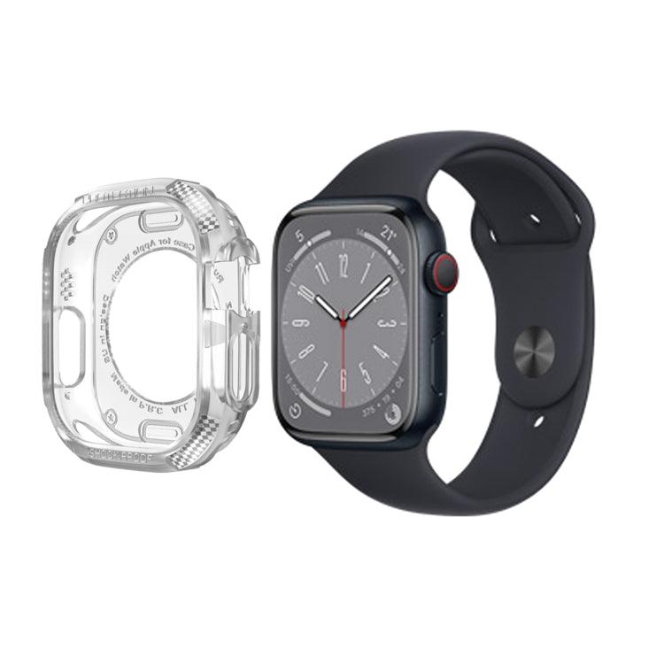 Carbon Fiber Shockproof Case Apple Watch Ultra 49mm / Series 8 & 7 45mm / SE 2 & 6 & SE & 5 & 4 44mm / 3 & 2 & 1 42mm (Transparent)