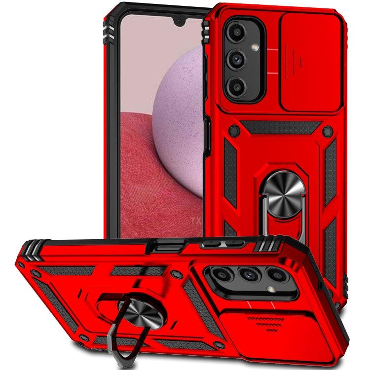 Samsung Galaxy A14 5G Sliding Camshield Holder Phone Case Cover (Red)