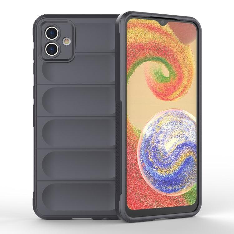 Samsung Galaxy A04 4G Magic Shield TPU + Flannel Phone Case Cover (Dark Grey)