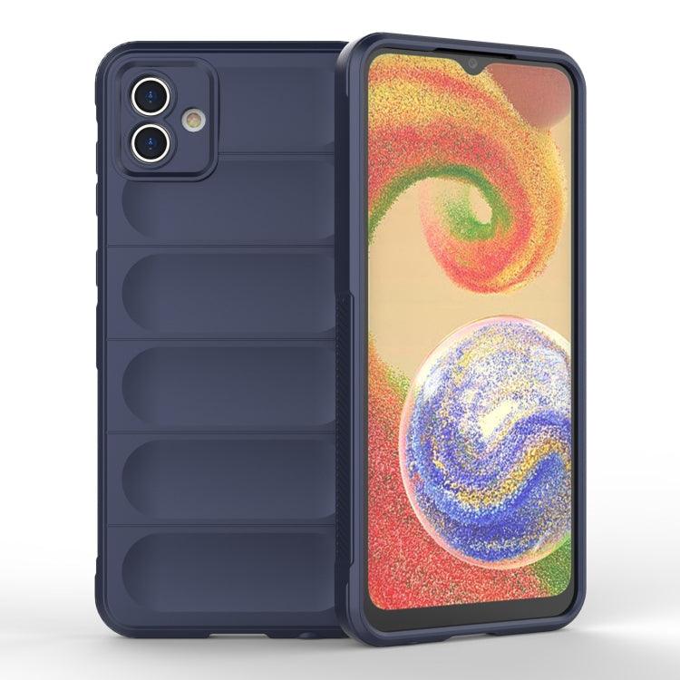 Samsung Galaxy A04 4G Magic Shield TPU + Flannel Phone Case Cover (Dark Blue)