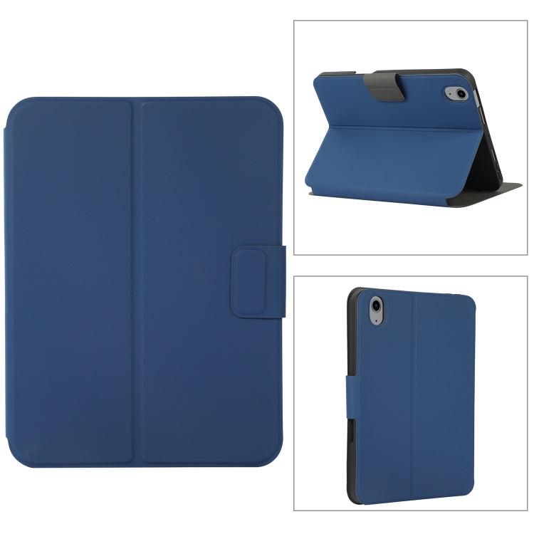 Apple iPad 10th Gen 10.9 2022 Magnetic Buckle Leather Tablet Case (Navy Blue)