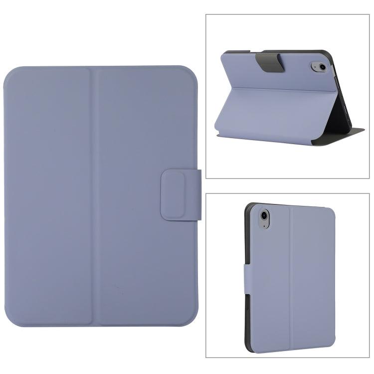 Apple iPad 10th Gen 10.9 2022 Magnetic Buckle Leather Tablet Case (Lavender Gray)