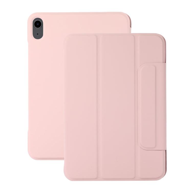 Apple iPad 10th Gen 10.9 2022 3-fold Magnetic Buckle Leather Smart Tablet Case (Pink)