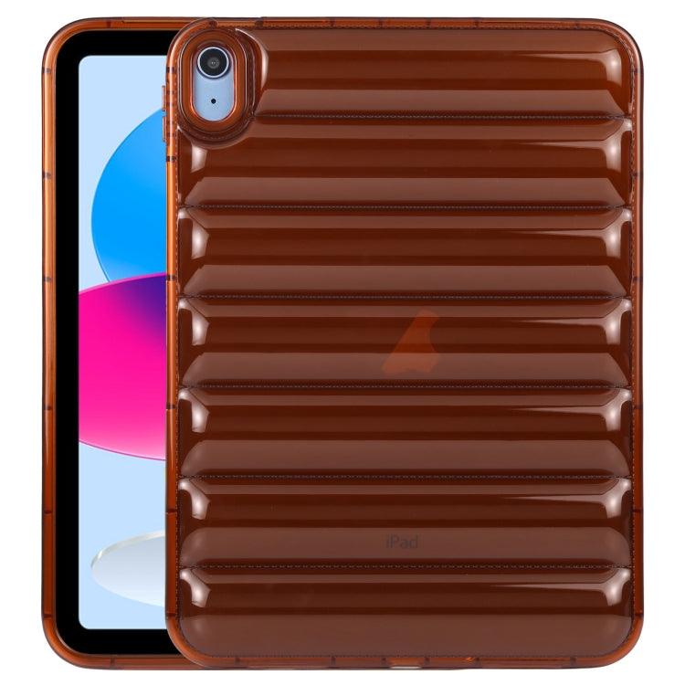 Apple iPad 10th Gen 10.9 2022 Eiderdown Cushion Shockproof Tablet Case (Caramel)