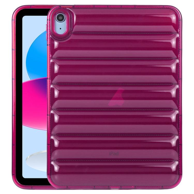 Apple iPad 10th Gen 10.9 2022 Eiderdown Cushion Shockproof Tablet Case (Rose Red)