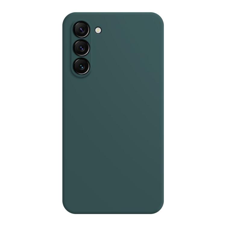 Samsung Galaxy S23 5G Imitation Liquid Silicone Phone Case Cover (Dark Green)