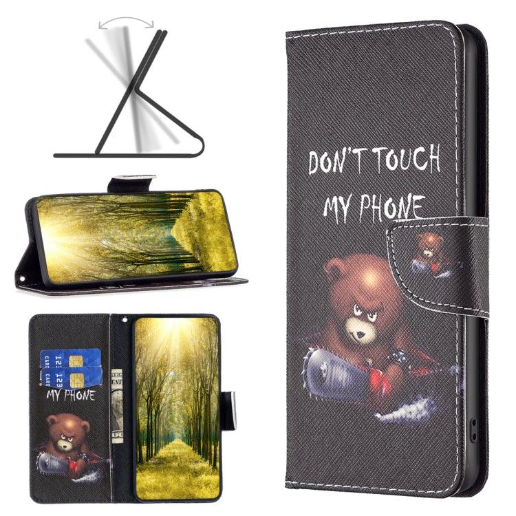 Samsung Galaxy A54 5G Drawing Pattern Leather Phone Case Cover (Bear)