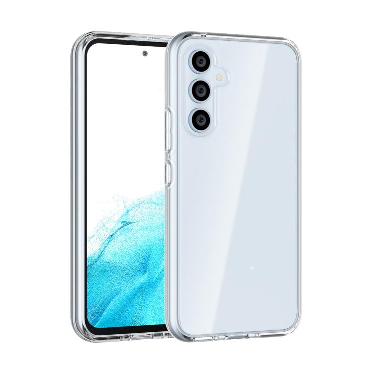 Samsung Galaxy A54 5G EU Shockproof Terminator Style Glitter Powder Phone Case Cover (Transparent White)