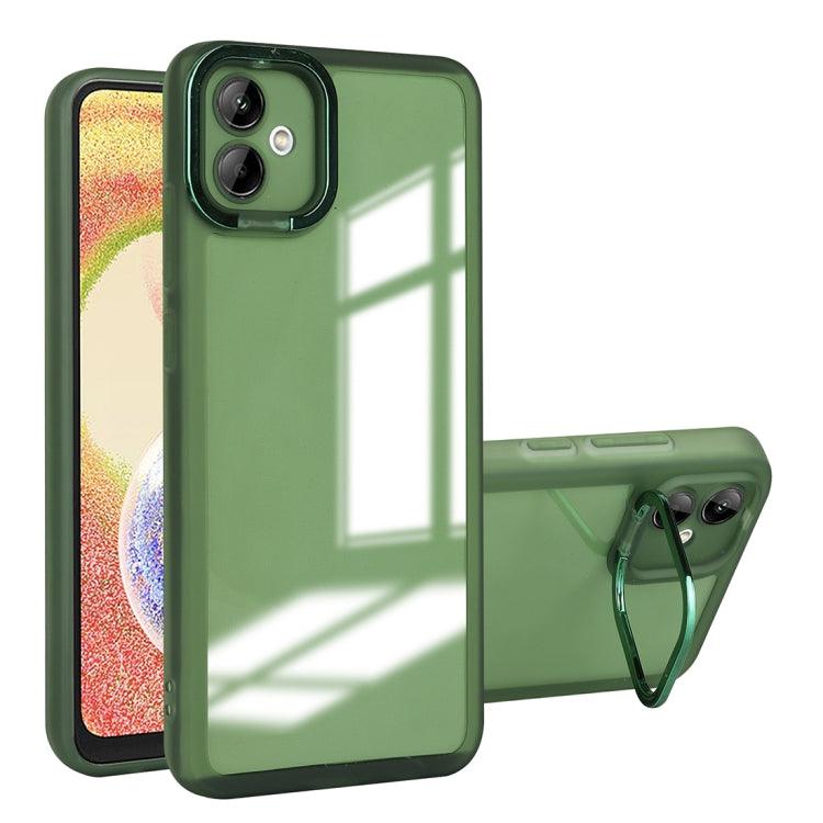 Apple iPhone 11 Invisible Lens Bracket Matte Transparent Phone Case Cover (Dark Green)