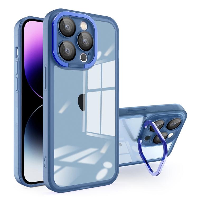 Apple iPhone XS Max Invisible Lens Bracket Matte Transparent Phone Case Cover (Royal Blue)