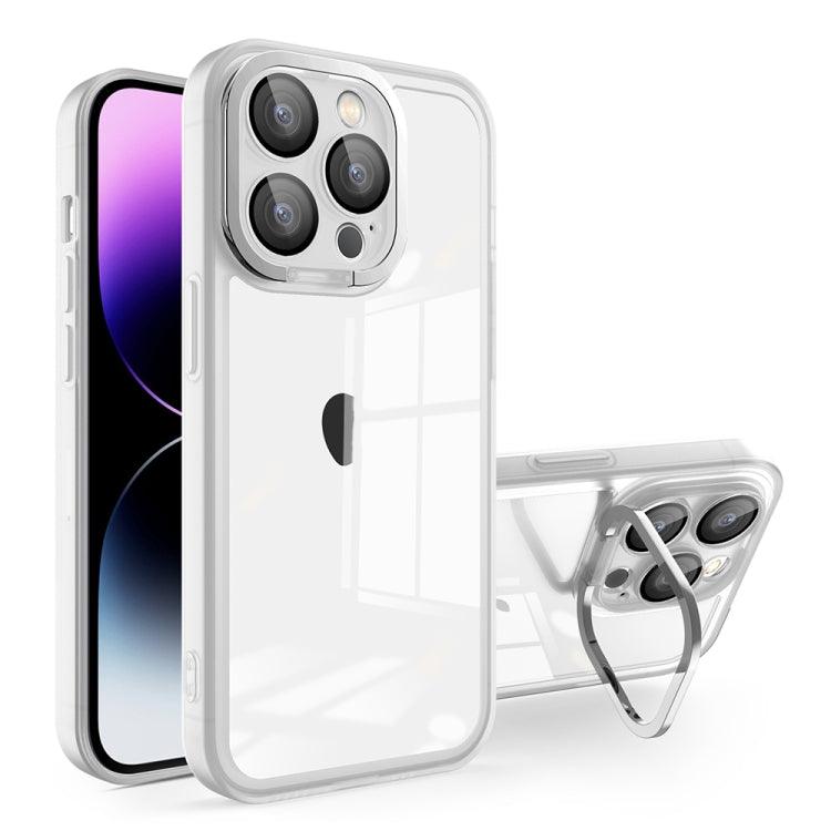 Apple iPhone XR Invisible Lens Bracket Matte Transparent Phone Case Cover (Silver)