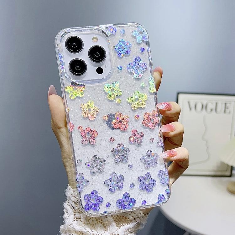 Apple iPhone 14 Pro Little Star Series Glitter Powder TPU Phone Case Cover (Lucky Clover)