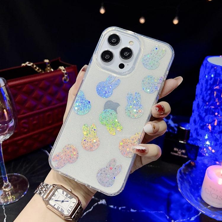 Apple iPhone 14 Pro Max Little Star Series Glitter Powder TPU Phone Case Cover (Little Rabbit)