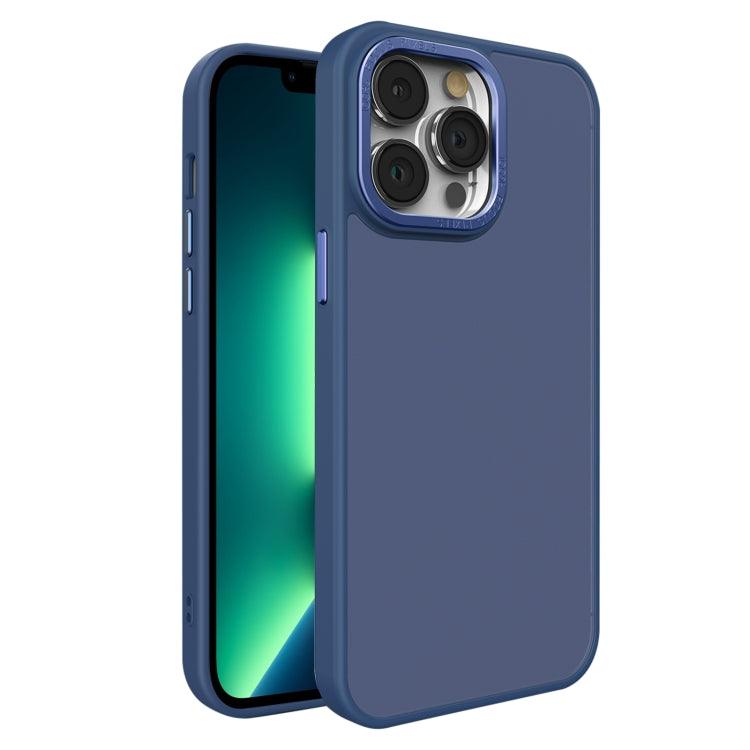 Apple iPhone 13 Pro Max All-inclusive TPU Edge Acrylic Back Phone Case Cover (Navy Blue)