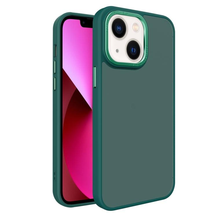 Apple iPhone 13 All-inclusive TPU Edge Acrylic Back Phone Case Cover (Green)