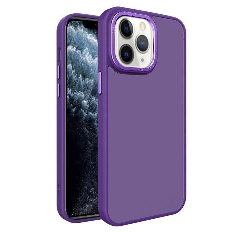 Apple iPhone 11 Pro Max All-inclusive TPU Edge Acrylic Back Phone Case Cover (Deep Purple)