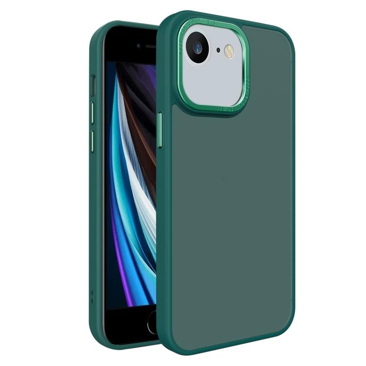 Apple iPhone SE 2022 /2020 / 7 / 8 All-inclusive TPU Edge Acrylic Back Phone Case Cover (Green)