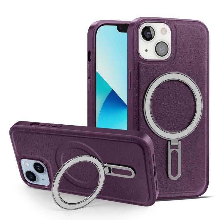 Apple iPhone 13 MagSafe Magnetic Holder Phone Case Cover (Purple)