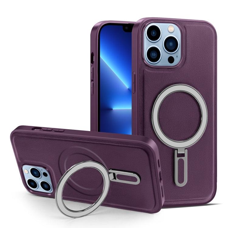 Apple iPhone 13 Pro MagSafe Magnetic Holder Phone Case Cover (Purple)