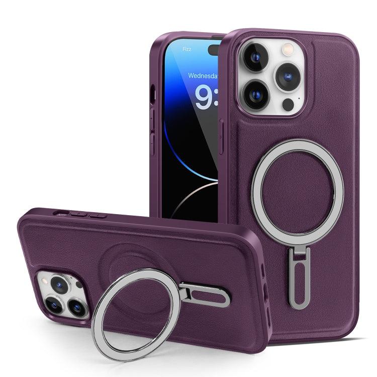 Apple iPhone 14 Pro MagSafe Magnetic Holder Phone Case Cover (Purple)