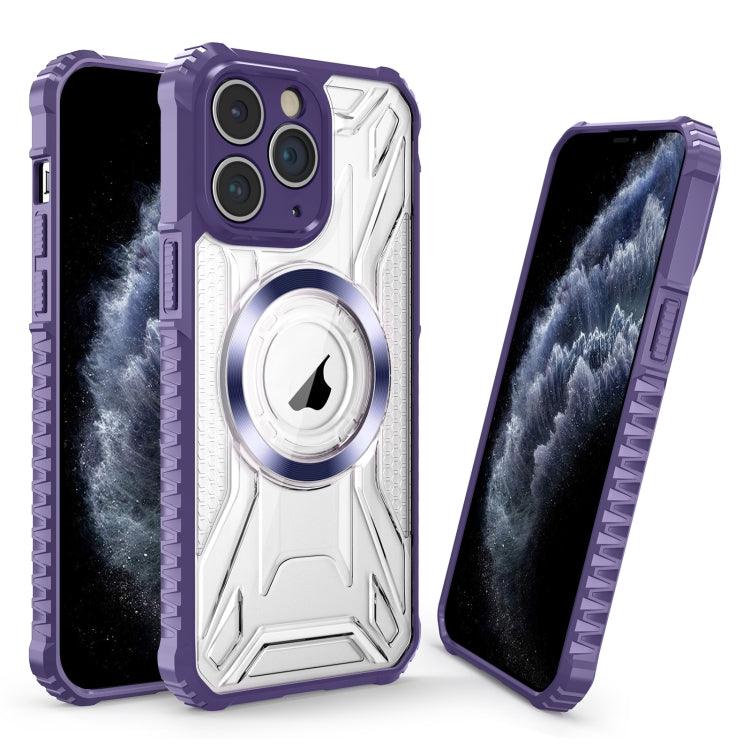 Apple iPhone 11 Pro Max CD Texture Magsafe Phone Case Cover (Dark Purple)