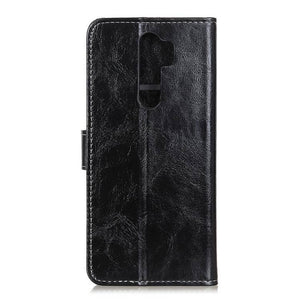 Xiaomi Redmi 9 Retro Crazy Horse Texture Horizontal Flip Leather Case with Holder & Card Slots & Wallet (Black) - Gadget Station