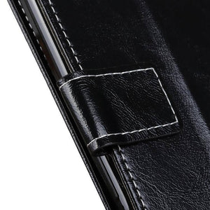 Xiaomi Redmi 9 Retro Crazy Horse Texture Horizontal Flip Leather Case with Holder & Card Slots & Wallet (Black) - Gadget Station