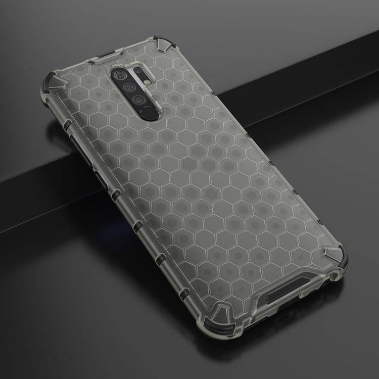 Xiaomi Redmi 9 Shockproof Honeycomb PC + TPU Protective Case (Black) - Gadget Station