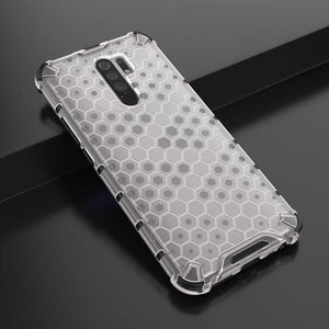 Xiaomi Redmi 9 Shockproof Honeycomb PC + TPU Protective Case (Transperant) - Gadget Station