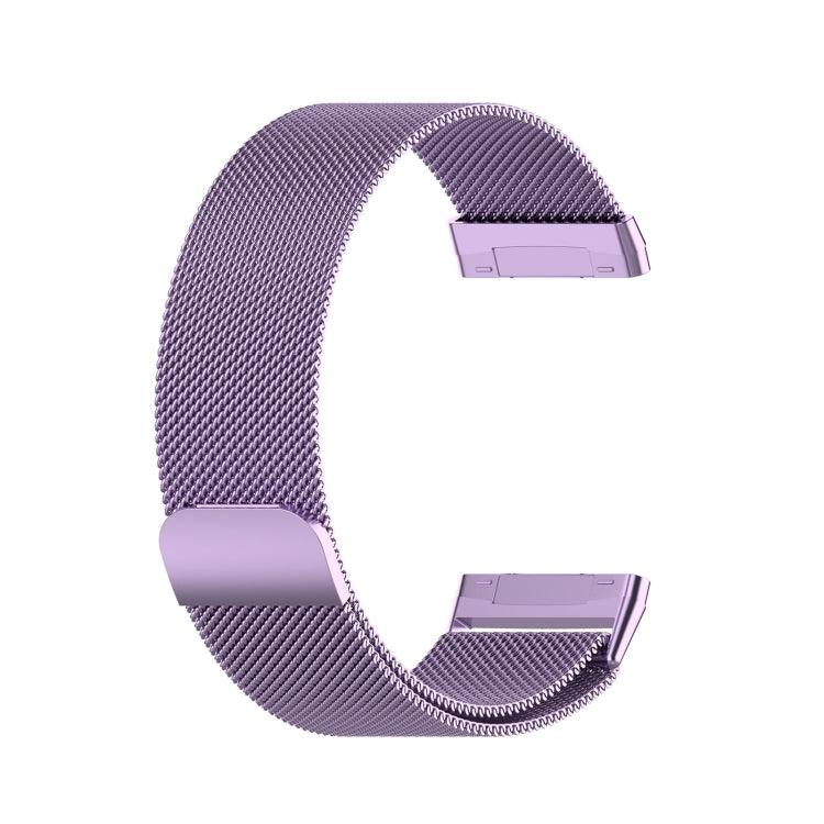 Fitbit Versa 4, Versa 3 Milanese Replacement Wrist Strap Watchband, Size: S 202mm (Light Purple)