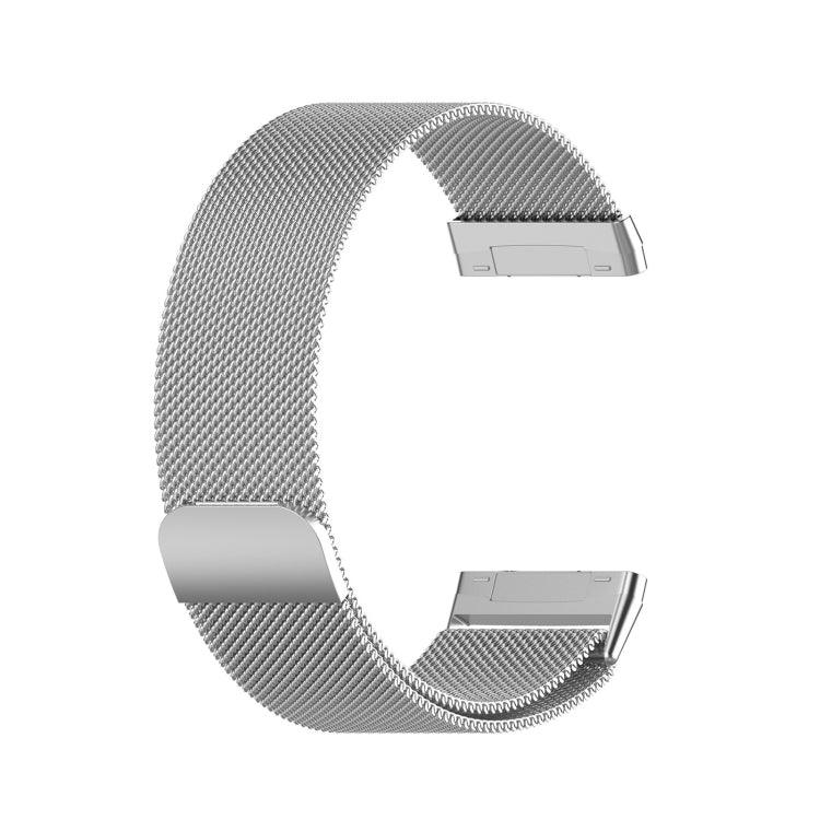 Fitbit Versa 4, Versa 3 Milanese Replacement Wrist Strap Watchband, Size: S 202mm (Silver)