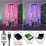 RGB USB  LED Copper Wire Light String Holiday Decoration Light String Bluetooth Mobile APP Control, Length:20m 200 LED