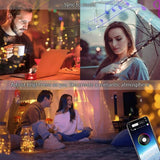 RGB USB  LED Copper Wire Light String Holiday Decoration Light String Bluetooth Mobile APP Control, Length:20m 200 LED