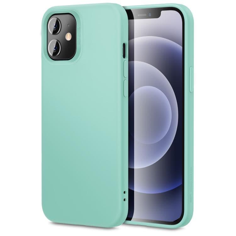 ESR Cloud Serie Soft Liquid Silicone Protective Case Cover For Apple iPhone 12 / 12 Pro (Mint Green)