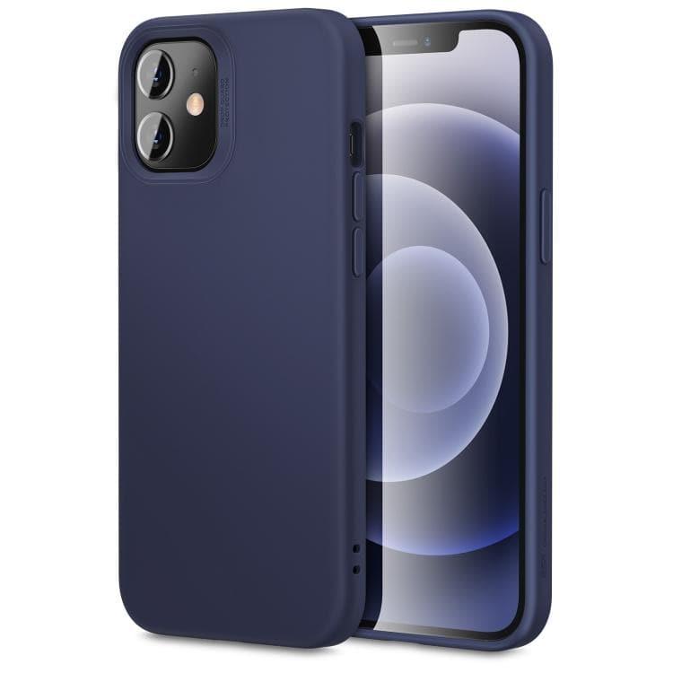 ESR Cloud Series Soft Liquid Silicone Protective Case Cover For iPhone 12 / 12 Pro (Midnight Blue)