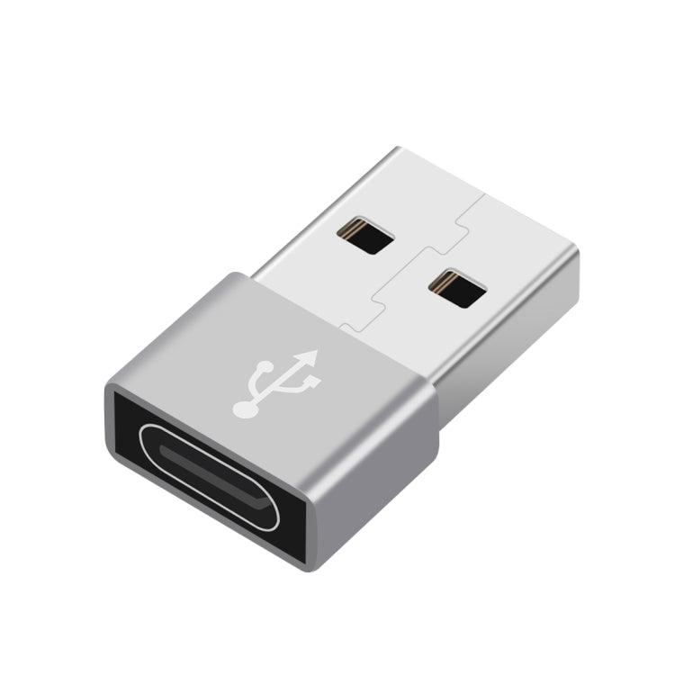 USB-C / Type-C Female to USB 2.0 Male Aluminum Alloy Adapter, Support Charging & Transmission Data