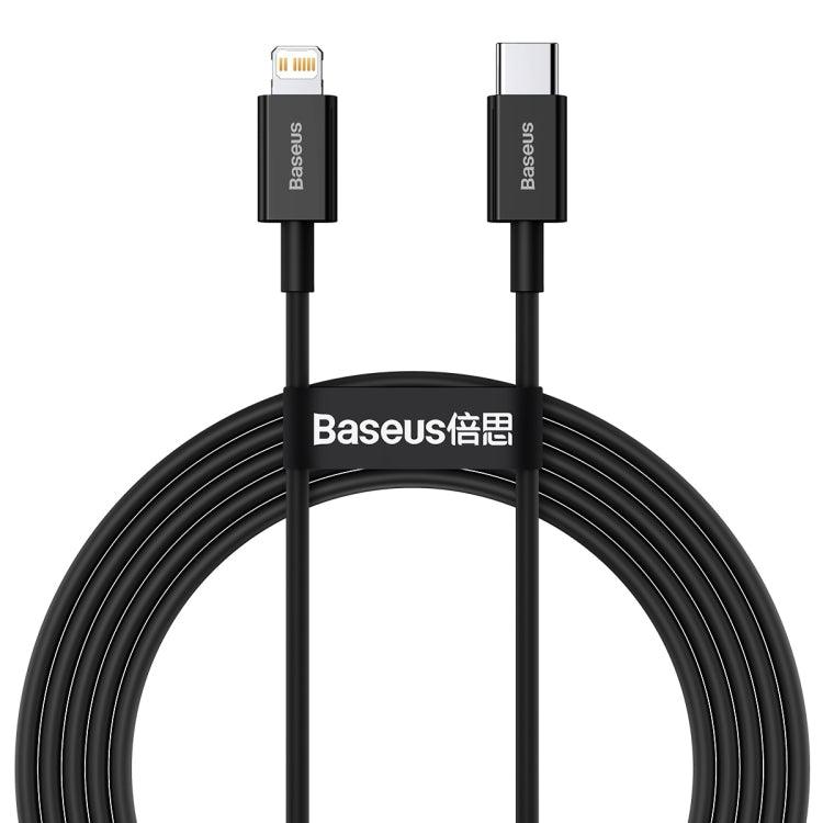 Baseus Superior Series PD 20W USB-C / Type-C to 8 Pin Interface Fast Charging Data Cable, Cable Length: 2m (Black)