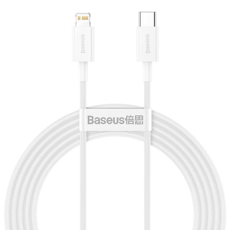 Baseus Superior Series PD 20W USB-C / Type-C to 8 Pin Interface Fast Charging Data Cable, Cable Length: 2m (White)