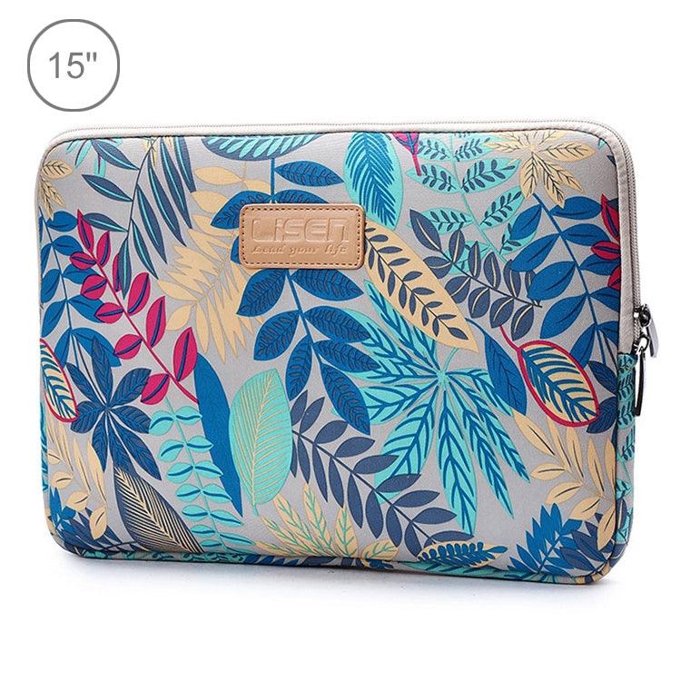Lisen 15 inch Sleeve Case Ethnic Style Multi-color Zipper Briefcase Carrying Bag, For Macbook, Samsung, Lenovo, Sony, DELL Alienware, CHUWI, ASUS, HP, 15 inch and Below Laptops (Grey)
