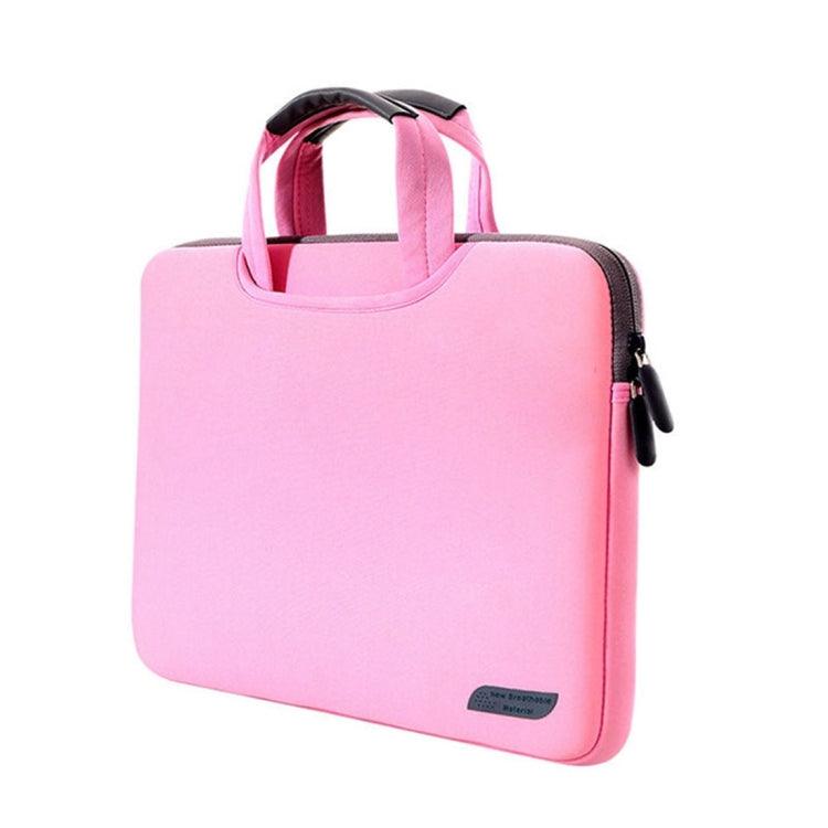 13.3 inch Portable Air Permeable Handheld Sleeve Bag for MacBook Air / Pro, Lenovo and other Laptops, Size: 34x25.5x2.5cm (Pink)