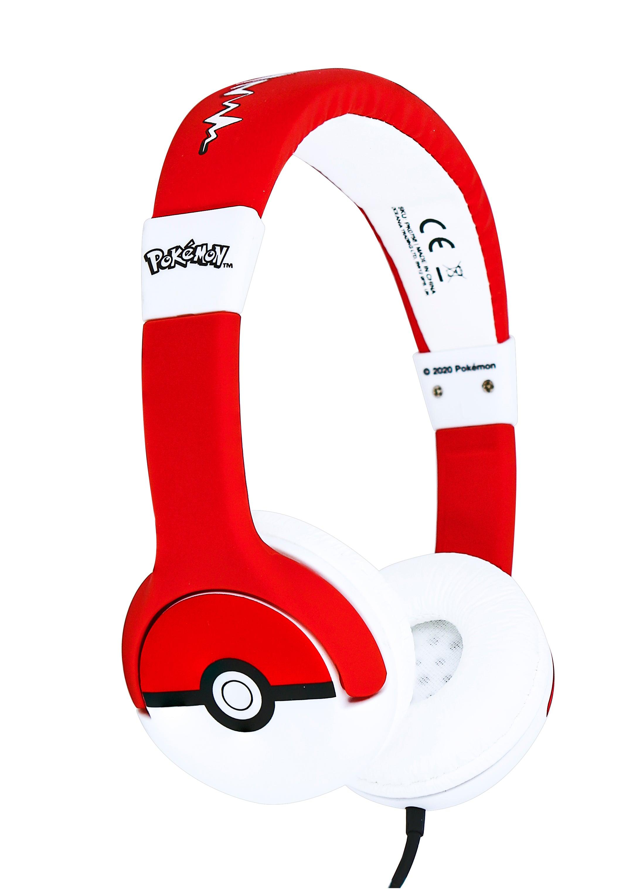 Pokemon Pokeball Kids Children's Wired On-Ear Headphones | Official Pokémon Merchandise