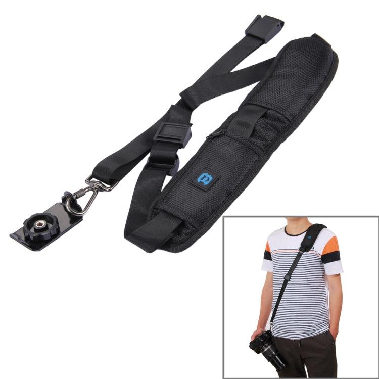 Quick Release Anti-Slip Soft Pad Nylon Single Shoulder Camera Strap with Metal Hook for SLR / DSLR Cameras